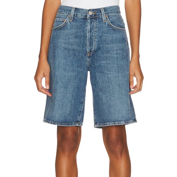 Agolde Blue Jean Shorts - Picture 1 of 11